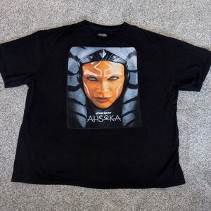 STAR WARS Mad Engine AHSOKA Full Face Men's Size 2XL T-Shirt 100% Cotton Black